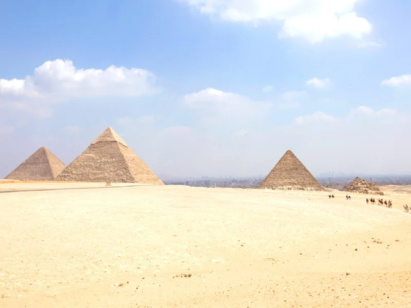 Vista Panoramica delle Tre Piramidi, Giza